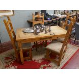 Mexican pine table and 4 chairs