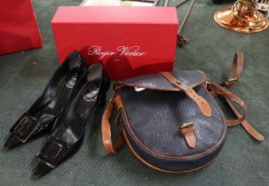 Mulburry cross grain handbag together with Roger Vivier court shoes