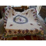 Double size quilt - embroidered with hot air balloons approx 86cm x 86cm