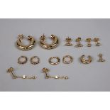 Collection of 18ct gold on silver Astrid and Miyu earrings