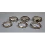 6 Hallmarked silver engraved bangles