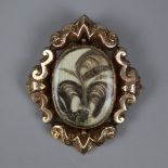 9ct gold mourning brooch - Approx gross weight 16g