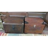 2 wooden chests