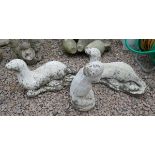 3 stone otter garden ornaments