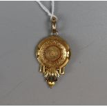 18ct gold pendant - Approx weight 3.8g