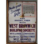 Original enamel sign - West Bromwich Building Society - Approx size: 51cm x 76cm