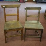 Pair of early Georgian oak chairs
