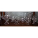 Collection of glass to include fruit bowl, vases etc