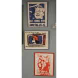 3 framed posters from Paris 1968 student & worker uprising