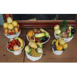 Collection of ceramic fruit baskets