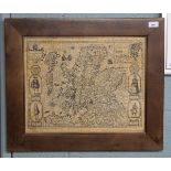 Framed map of Scotland