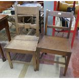 Pair of early Georgian oak chairs