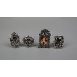 4 miniature silver frames