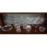 Collection of cut glass to include decanters