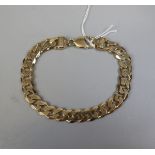 Gents gold on silver curb bracelet