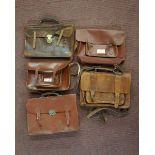 Collection of leather satchelsÿ