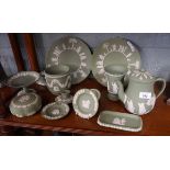 Collection of green Wedgwood