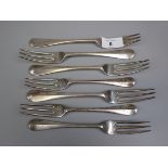 Collection of hallmarked silver 3 pronged forks - Approx gross weight 171g