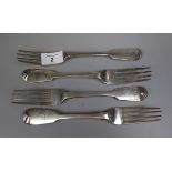 4 hallmarked silver forks - Approx gross weight 309g