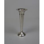 Hallmarked silver trumpet vase