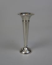 Hallmarked silver trumpet vase