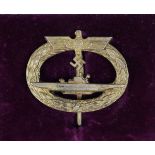 German U-boat badge together with photo/details of owner