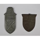 German Narvik shield together with a Krimean shield