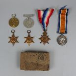 WW1 & WW2 medals PTE A J Bawden 17090 - 3 medals with the name on & 3 without