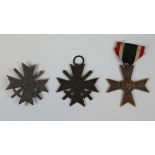 3 German War Merit Crosses