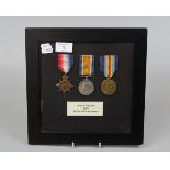 WW1 trio of medals - Royal Field Artillery, E Phillips