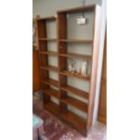 Pair of adjustable bookshelves