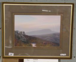 Watercolour scene of Dartmoor - Frederick Widgery - Approx image size: 35cm x 25cm