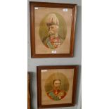 2 framed prints of Lord Kitchener and Lord Roberts
