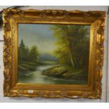 Oil on board - Rural scene signed W Jenkins - Approx image size: 60cm x 50cm