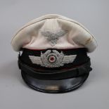 Genuine Luftwaffe senior NCO white cap with embroidered badge