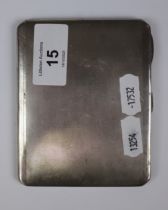 Silver cigarette case - Birmingham 1935 William Neale - Approx weight 131g
