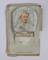 Voiced Christmas and New Years card from 1877 in working order