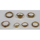 Good collection of 9ct gold rings - Approx weight 19g