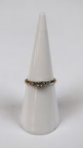 18ct gold diamond solitaire ring - Size K