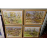 Collection of framed paintings by local artist Tomas Horsnet