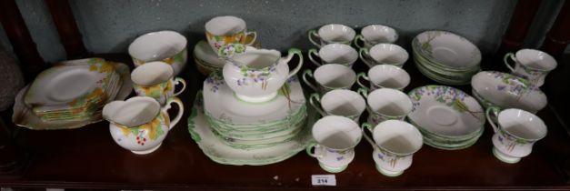 Paragon wild violets tea set together with another