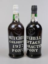 2 bottles of Mitchell 1977 & a  vintage character port