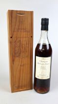 Cased bottle of Armagnac Baron de Lustrac 1947