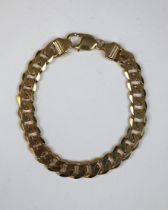 Gents heavy silver curb bracelet