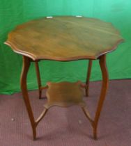 2 tier mahogany occasional table