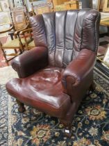 Leather easy chair