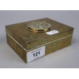 Oriental brass trinket box