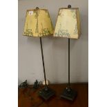 Pair of metal table lamps