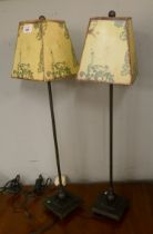 Pair of metal table lamps