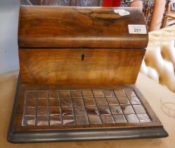 Burr walnut stationary box